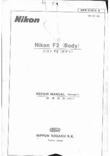 Nikon F 2 manual. Camera Instructions.